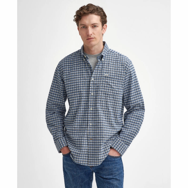 Grab Your Savings Barbour Tanlaw Regular Fit Mens Shirt - Blue