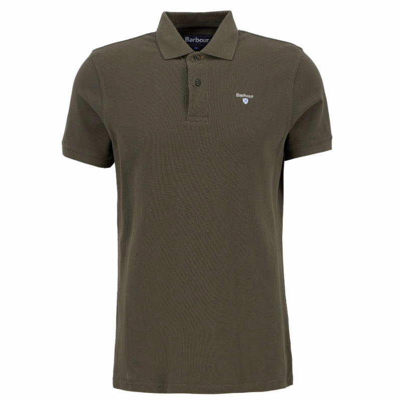 Barbour Tartan Pique Mens Polo Shirt - Dark Olive/Classic Hot Sale Today Hot Pick Deal