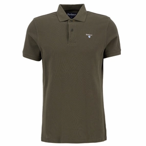 Barbour Tartan Pique Mens Polo Shirt - Dark Olive/Classic Hot Sale Today Hot Pick Deal