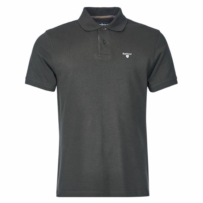 Barbour Tartan Pique Mens Polo Shirt - Forest Green Grab Your Savings