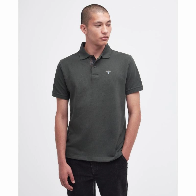 Barbour Tartan Pique Mens Polo Shirt - Forest Green Shop Hot Picks Shop Today Save