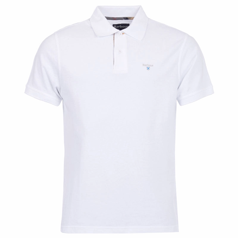 Barbour Tartan Pique Mens Polo Shirt  - White/Dress Flash Sale Alert Dont Miss Big Savings