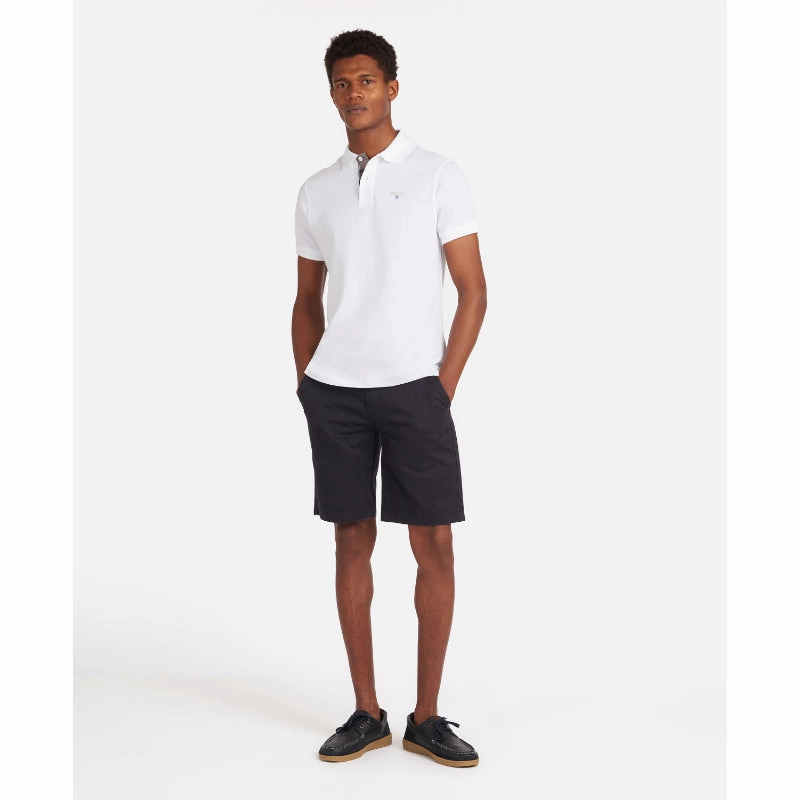 Barbour Tartan Pique Mens Polo Shirt  - White/Dress Trending Hot Deal Todays Mega Savings