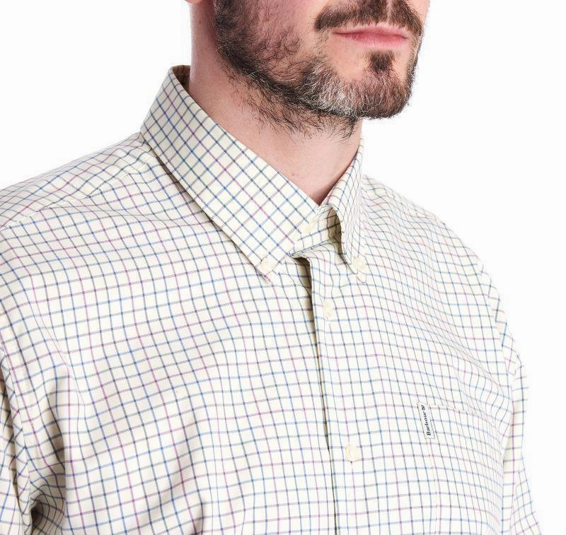 Barbour Tattersall 9 Mens Shirt - Purple Weekend Specials Instant Savings Inside
