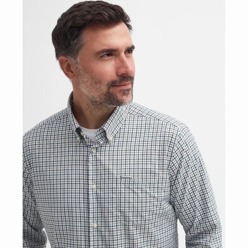 Flash Deal Today Barbour Teesdale Performance Mens Shirt - Green