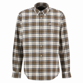Todays Trending Deals Dont Miss This Deal Barbour Telfield Regular Mens Checked Shirt - Stone