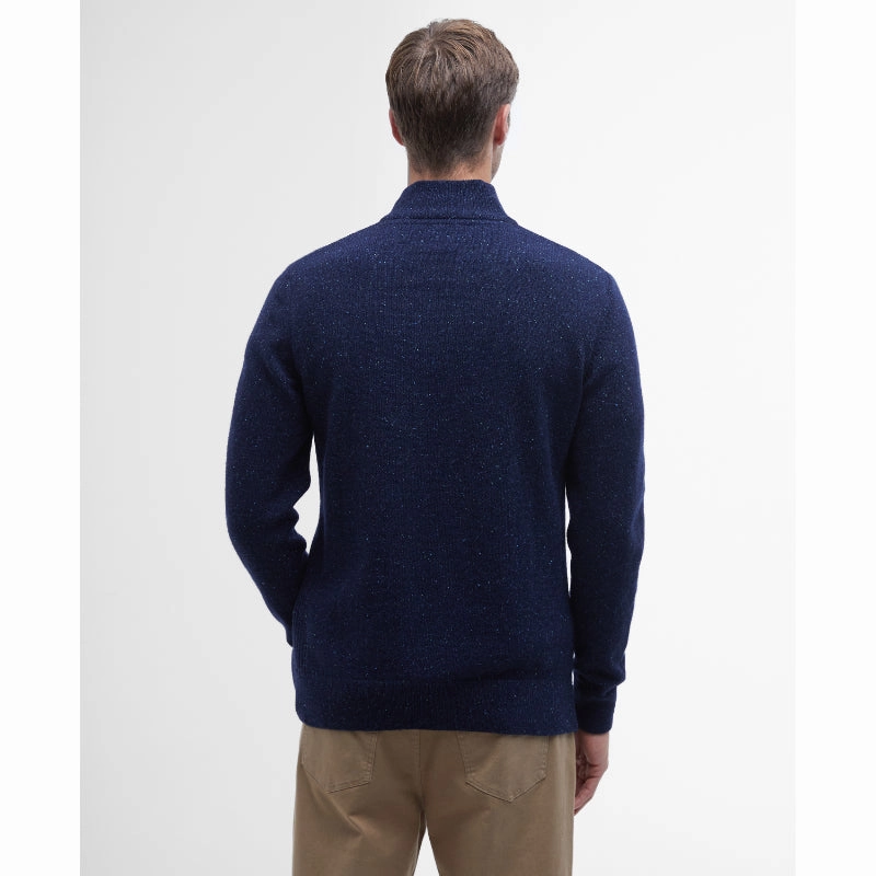 Barbour Tisbury Lambswool 1/4 Zip Mens Jumper - Navy Shop Smart Save