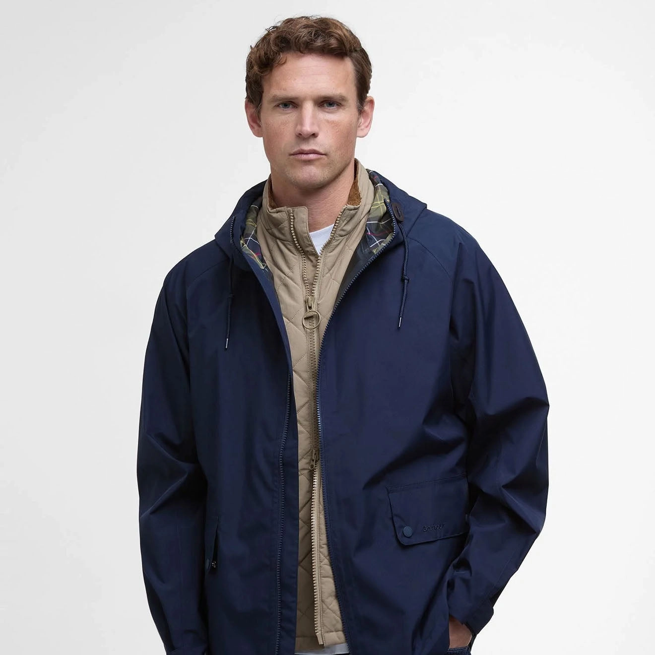 Trending Now Discount Barbour Trover Waterproof Jacket Navy
