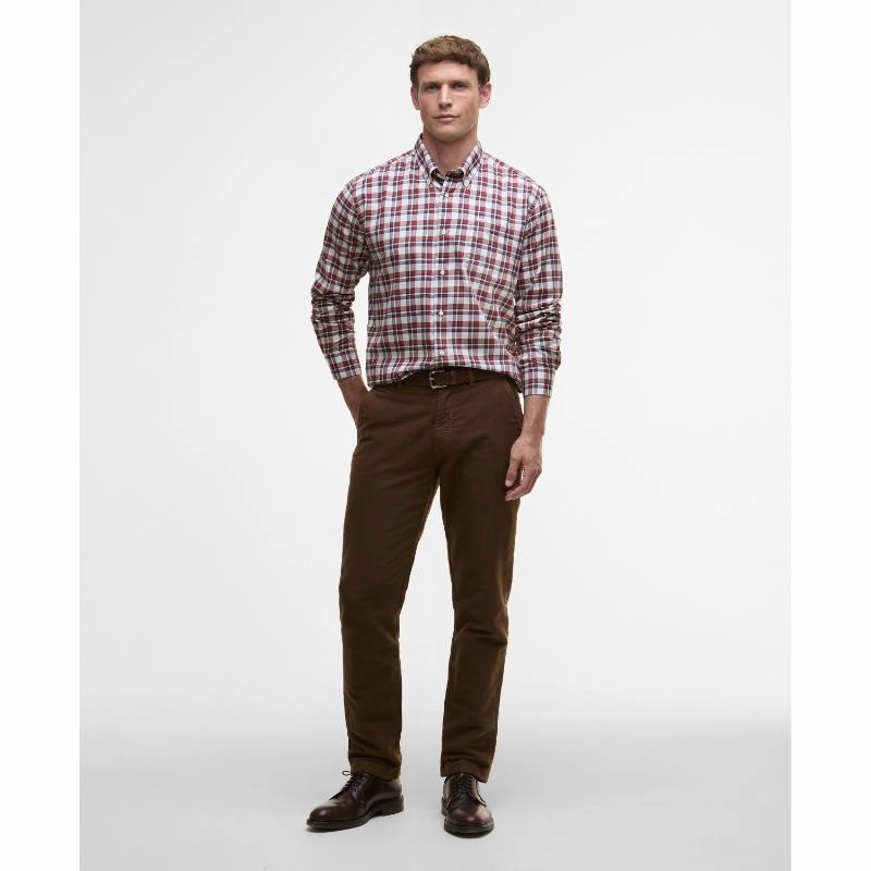 Sweet Deal Inside Special Surprise Sale Barbour Turville Mens Regular Fit Shirt - Fired Brick