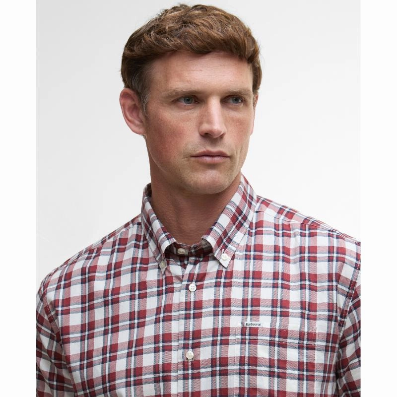 Perfect Gift Sale Barbour Turville Mens Regular Fit Shirt - Fired Brick