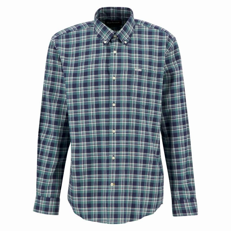 Dont Wait Save Trending Now Offer Barbour Turville Mens Regular Fit Shirt - Mallard Green