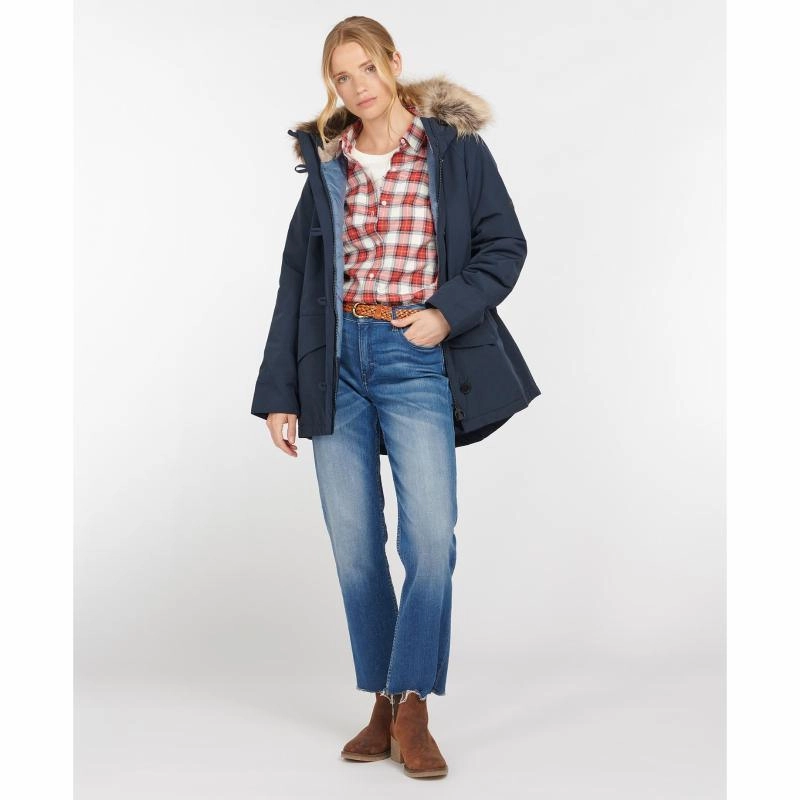 Big Price Drop Today Only Hot Pick Barbour Warkworth Ladies Waterproof Jacket - Navy/Dark Chambray