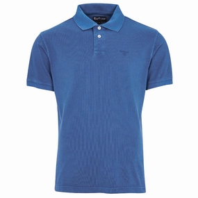 Best Price Online Barbour Washed Sports Mens Polo Shirt - Marine Blue