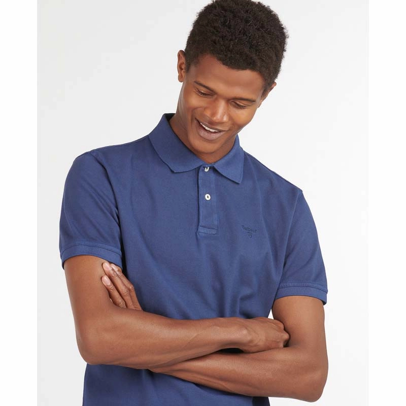 Mega Savings Now Barbour Washed Sports Mens Polo Shirt - Navy