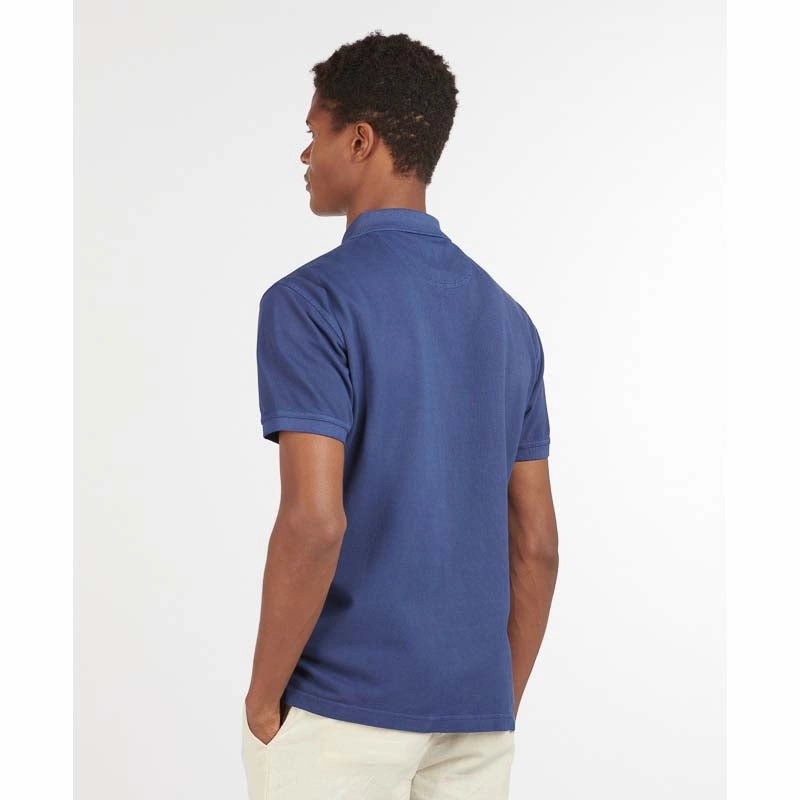 Barbour Washed Sports Mens Polo Shirt - Navy Deal of the Day