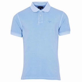 Barbour Washed Sports Mens Polo Shirt - Sky Hot Offer Event Instant Hot Deal