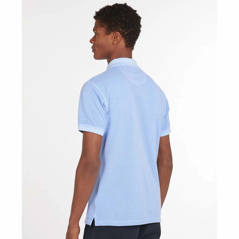 Barbour Washed Sports Mens Polo Shirt - Sky Sweet Deal Inside