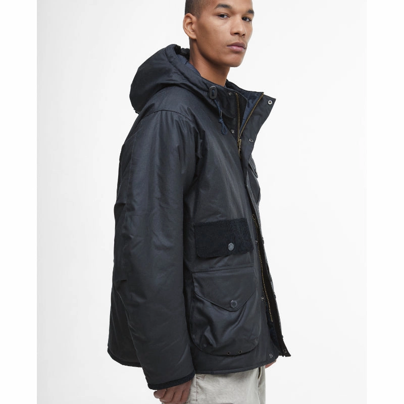 Barbour Weardale Worker Mens Wax Jacket - Navy Hot Pick Sale Save More Online