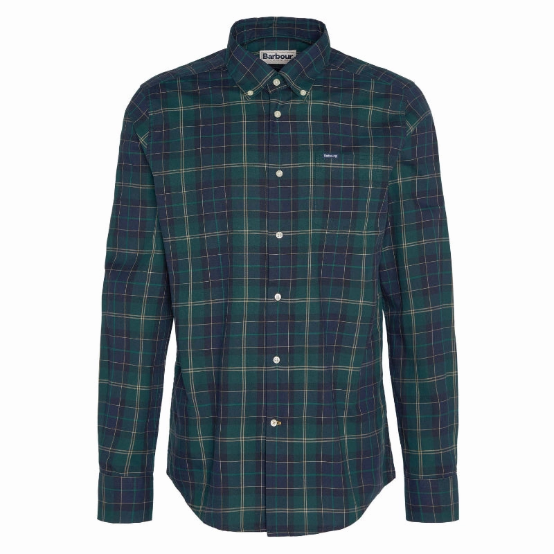 Mega Hot Offer Barbour Wetheram Tailored Tartan Mens Shirt  - Green Loch