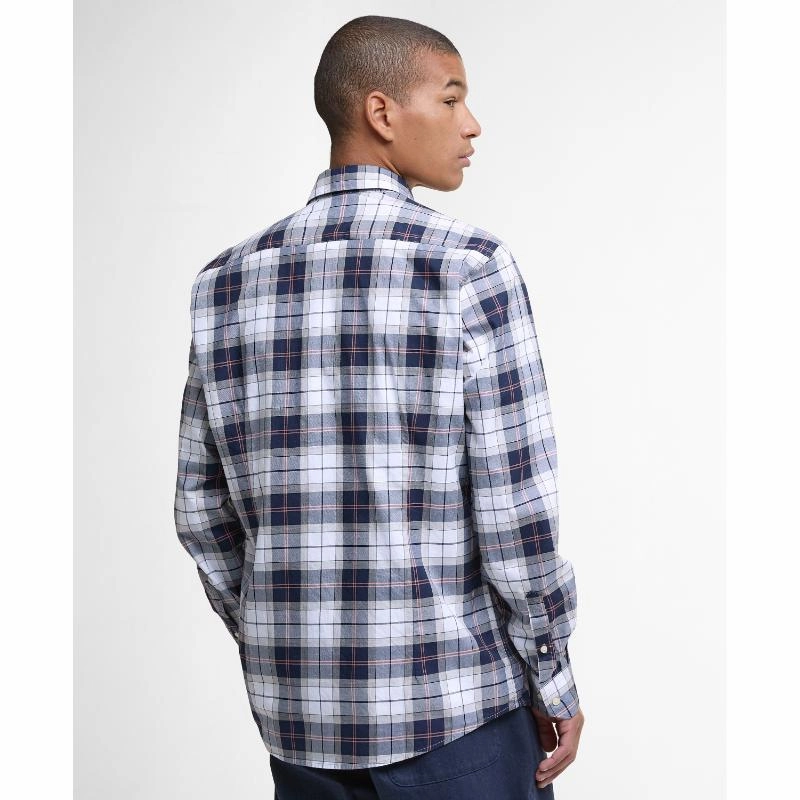 Save More Now Last Chance Steal Barbour Wetheram Tailored Tartan Mens Shirt - Riverstone Tartan