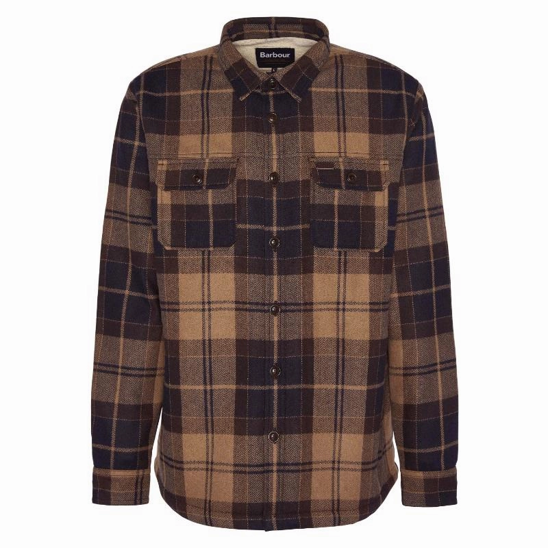 Barbour Willberry Regular Brushed Check Mens Overshirt - Autumn Dress Todays Special Savings