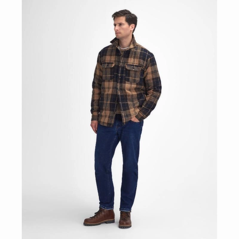 Flash Deal Alert Barbour Willberry Regular Brushed Check Mens Overshirt - Autumn Dress