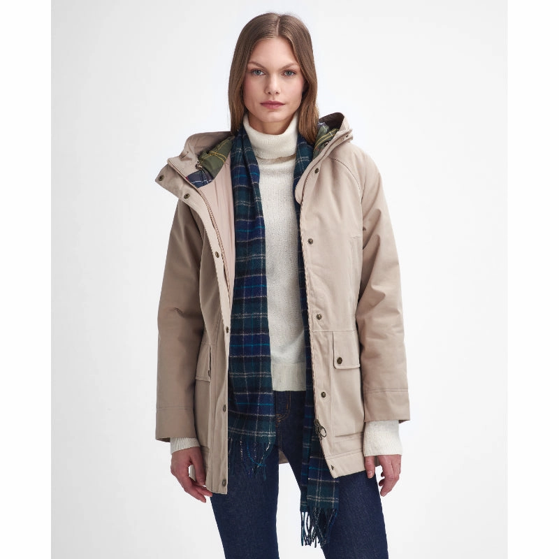 Barbour Winter Beadnell Waterproof Ladies Jacket - Sand Dune/Classic Hot Offer Ending Soon