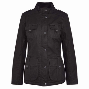 Trending Deals Today Hot Pick Deal Barbour Winter Defence Ladies Wax Jacket - Black/Classic