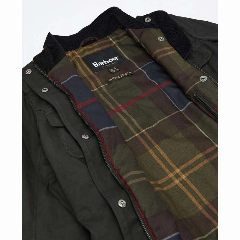 Barbour Winter Defence Ladies Wax Jacket - Black/Classic Shop Todays Picks