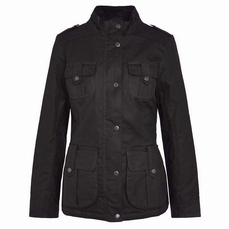 Trending Deals Today Hot Pick Deal Barbour Winter Defence Ladies Wax Jacket - Black/Classic
