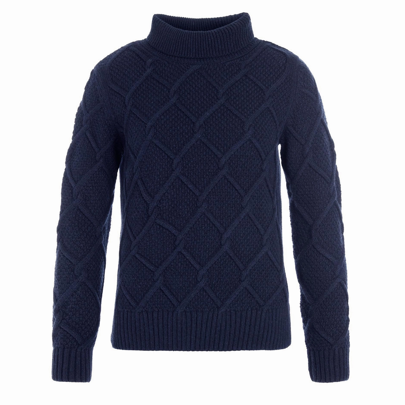 Hot Price Drop Price Drop Today Barbour Womens Burne Roll Neck Knitted Jumper Navy