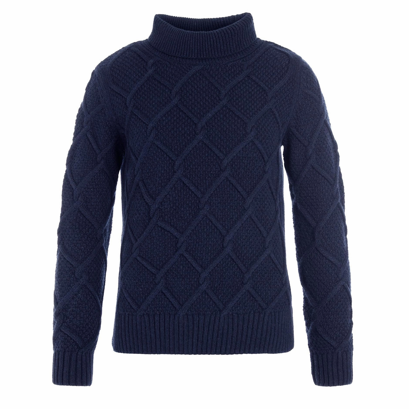 Best Price Online Barbour Womens Burne Roll Neck Knitted Jumper Navy