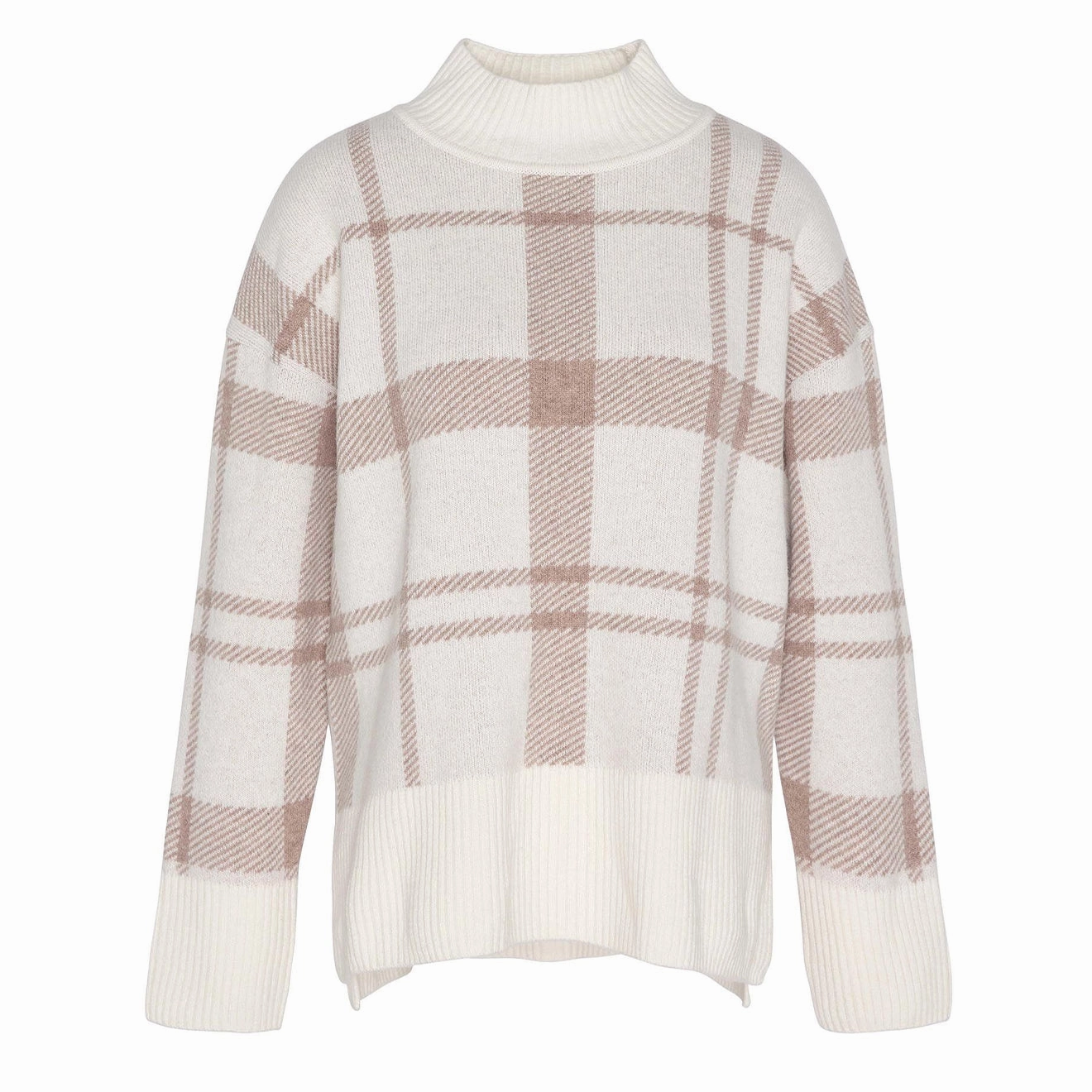 Barbour Womens Deanna Knitted Jumper Winter White Tartan Deal Frenzy Today Hot Deals Today