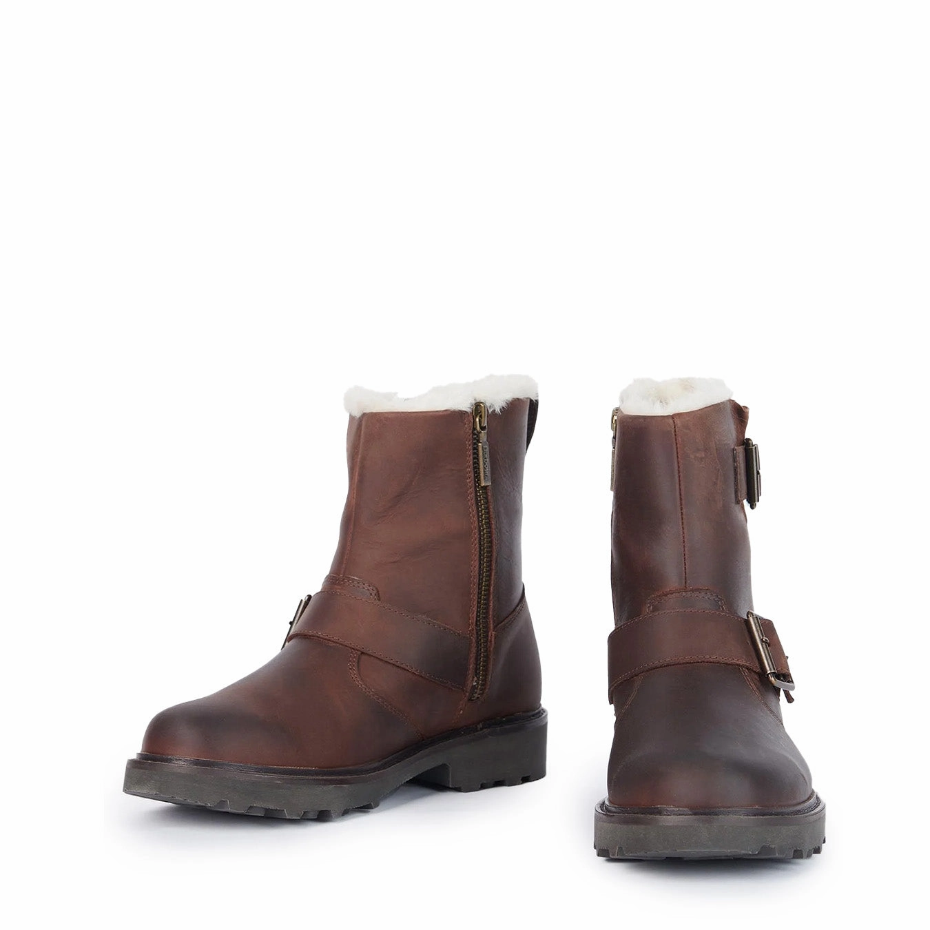Barbour Womens Derwent Biker Boots Brown Save Big Today Limited Stock Deals