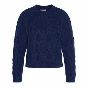 Barbour Womens Elisha Knitted Jumper Navy Sweet Deal Inside Limited Time Offer