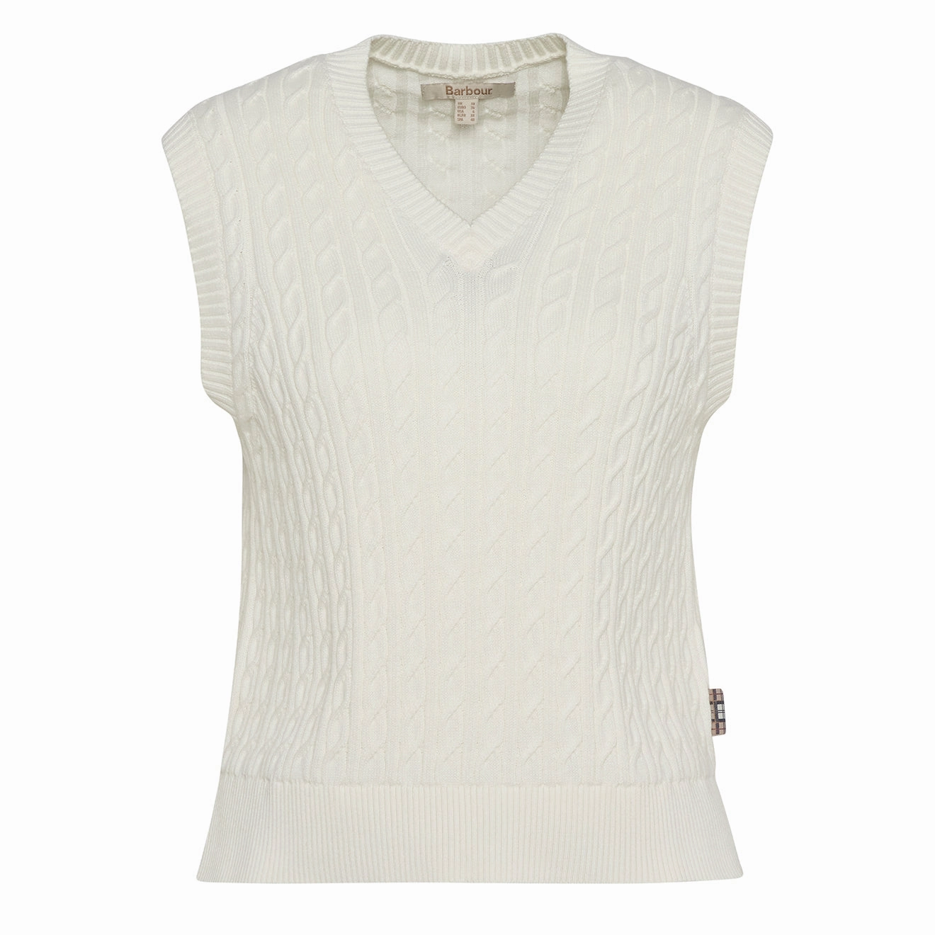 Barbour Womens Hartland Sleeveless Knitted Jumper Cloud Instant Savings Deal Sweet Deal Inside