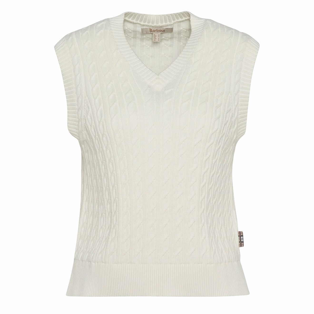 Barbour Womens Hartland Sleeveless Knitted Jumper Cloud Best Deal Online Exclusive Deal Inside