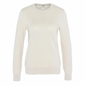 Barbour Womens Lavender Crew Neck Jumper Sand Sweet Deal Inside