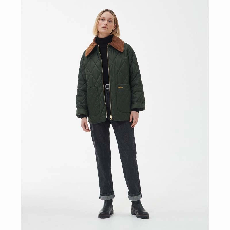 Barbour Woodhall Ladies Quilt Jacket - Sage/Ancient Perfect Gift Offer Exclusive Savings Event