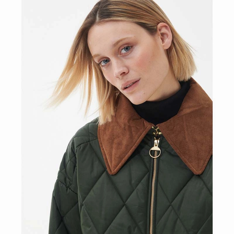 Barbour Woodhall Ladies Quilt Jacket - Sage/Ancient Today Only Steal