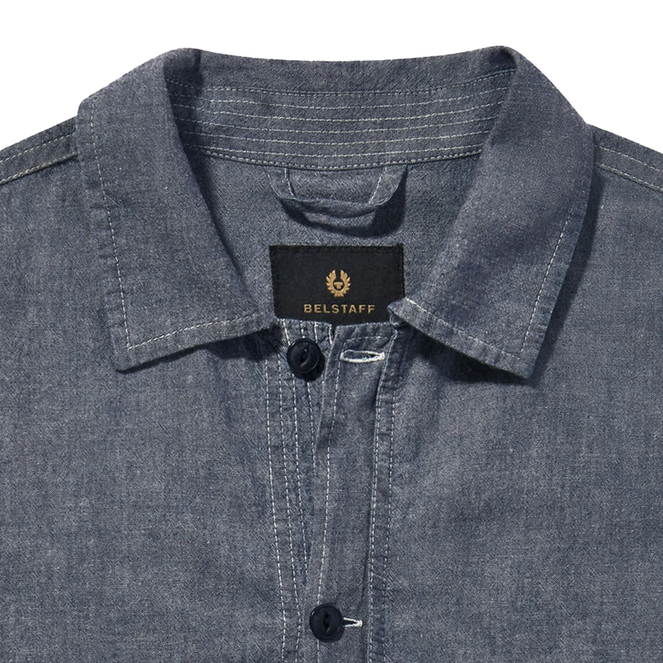 Belstaff Cs60 Overshirt Chambray Trending Now Offer Shop Now Save