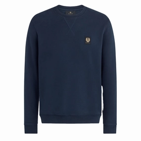 Belstaff Cotton Fleece Sweatshirt Dark Ink Grab Your Deal Today