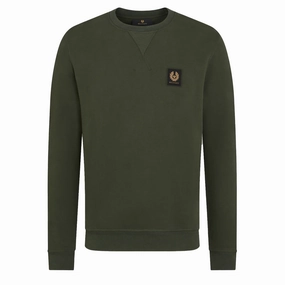 Hot Pick Online Trending Now Offer Belstaff Cotton Fleece Sweatshirt Tile Green