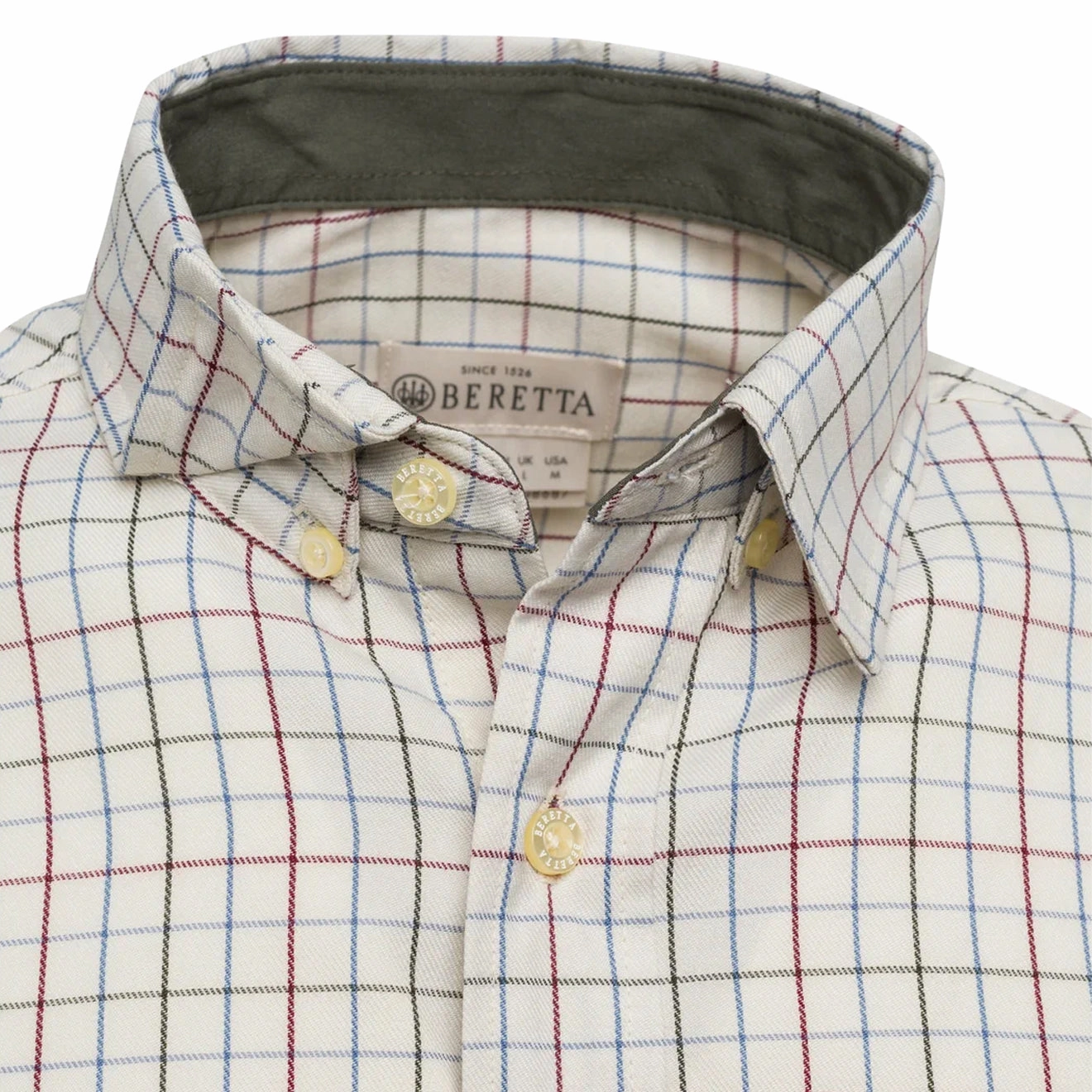 Hot Price Drop Beretta Charlow Ls Shirt Ivory / Blue Check