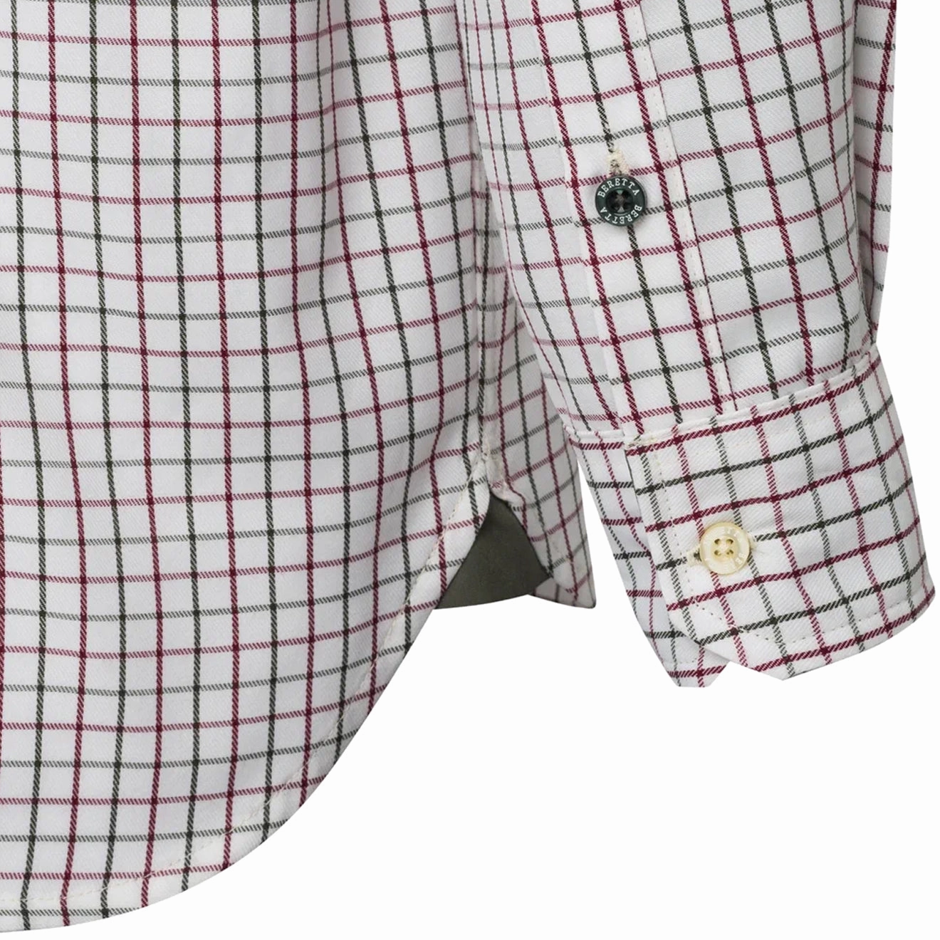 Beretta Charlow Ls Shirt White & Green Check Shop Smart Save
