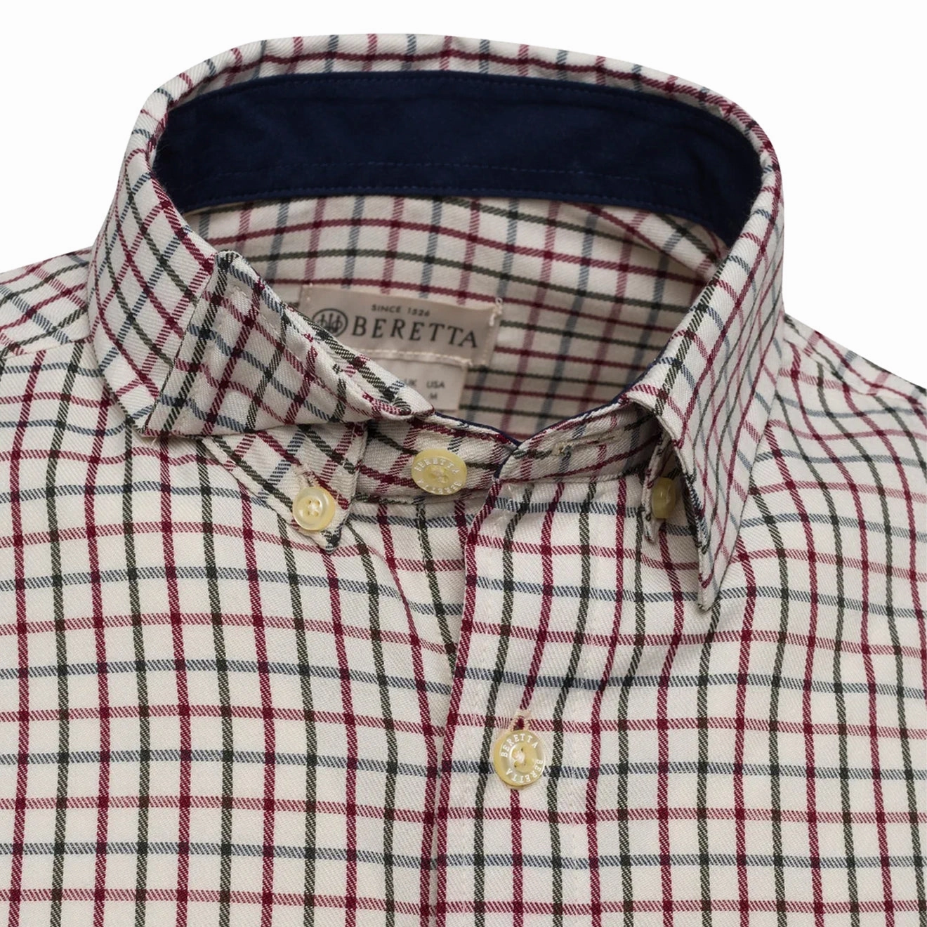 Grab the Deal Now Beretta Ellis Ls Shirt Ivory & Green Check
