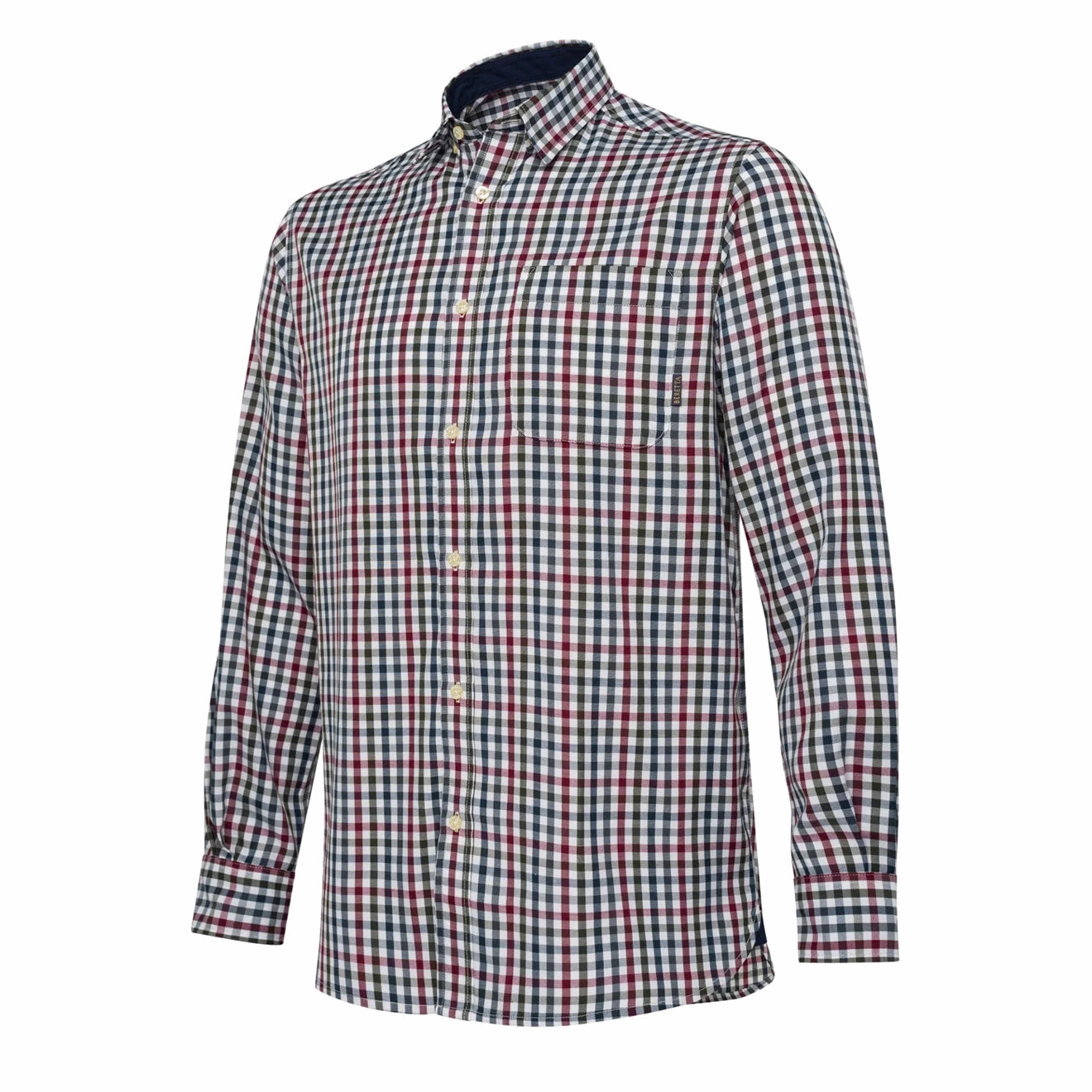 Daily Deal Frenzy Beretta Ellis Ls Shirt White / Bordeaux Check