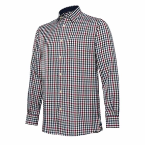 Beretta Ellis Ls Shirt White / Bordeaux Check Shop Grab Now