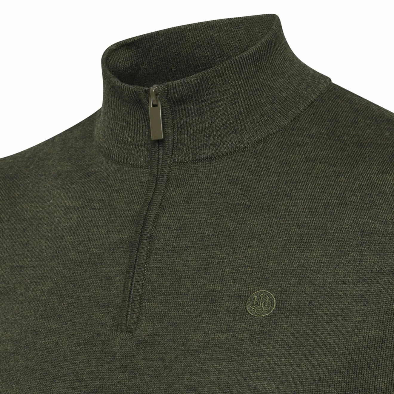 Beretta Merino Half Zip Sweater Green Moss Clearance Event Alert Biggest Savings Now