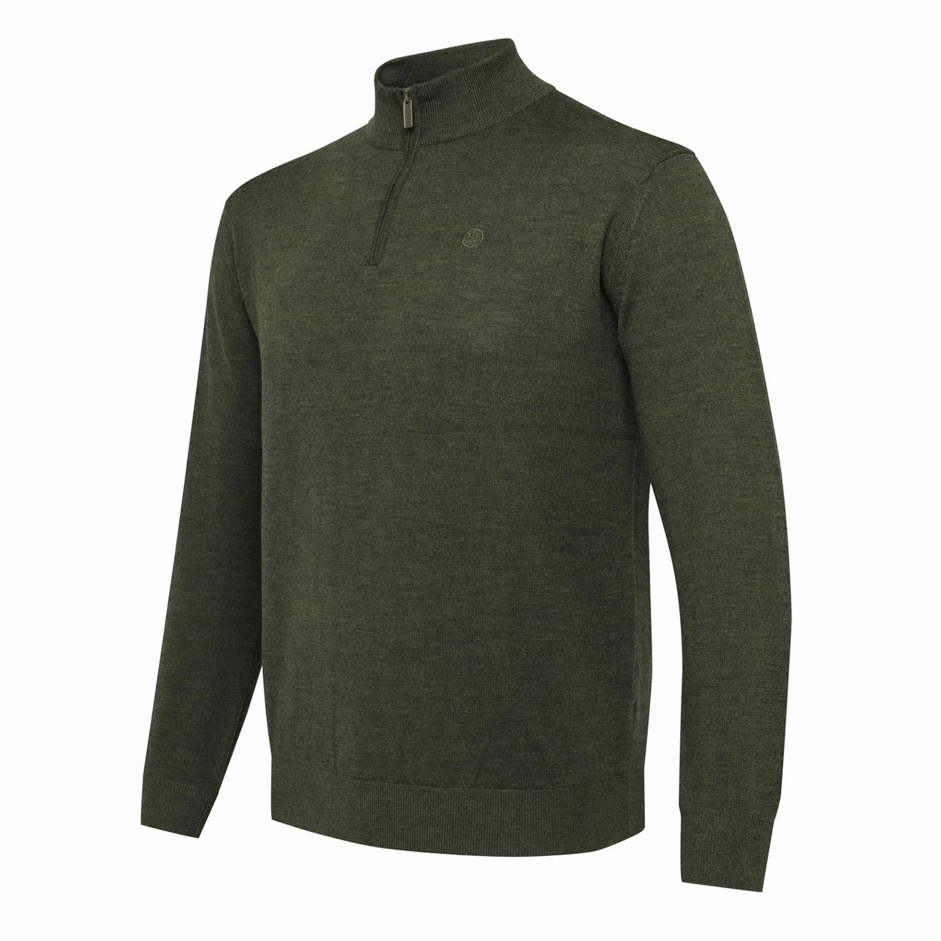 Dont Miss Todays Deal Beretta Merino Half Zip Sweater Green Moss